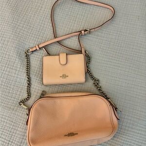 Coach Cream Crossbody Bag with Chain Strap